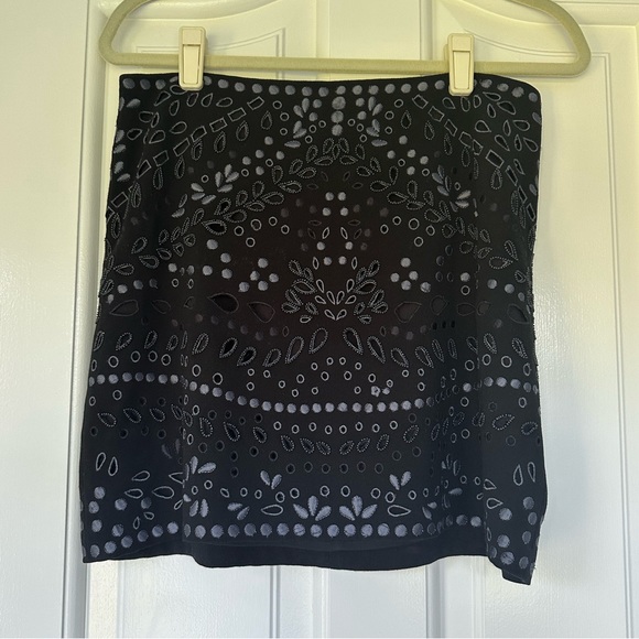 Club Monaco Black Beaded Mini Skirt - Picture 3 of 8